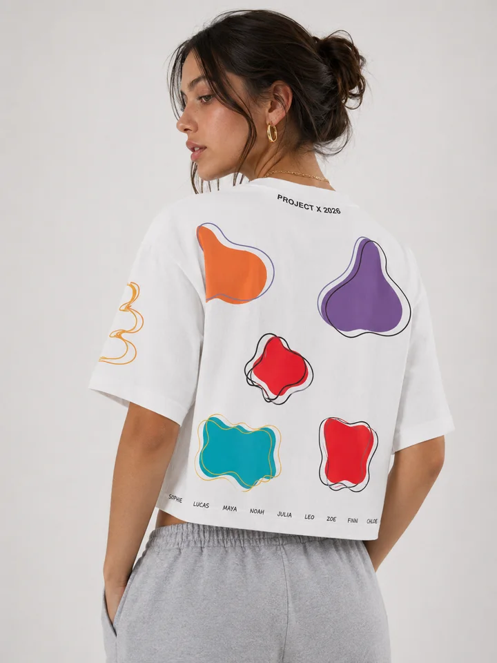Custom tee with a dotted name print